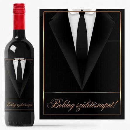 Személyre szabott bor - Elegáns fekete