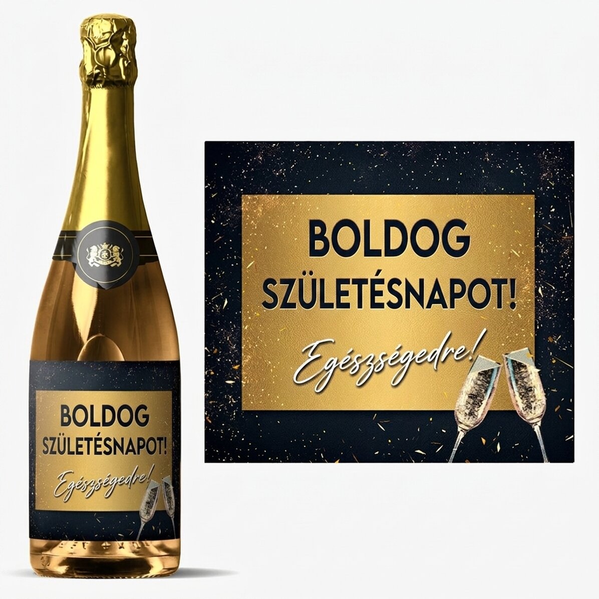Személyre szabott pezsgő - Születésnapi party