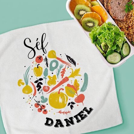Személyre szabott törölköző szöveggel - Chef