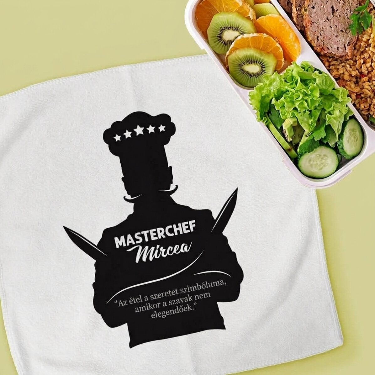 Személyre szabott törölköző szöveggel - Masterchef