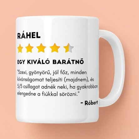 Személyre szabott bögre fotóval és szöveggel - Vélemény
