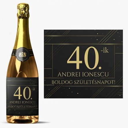 Személyre szabott pezsgő szöveggel - Ajándék neked