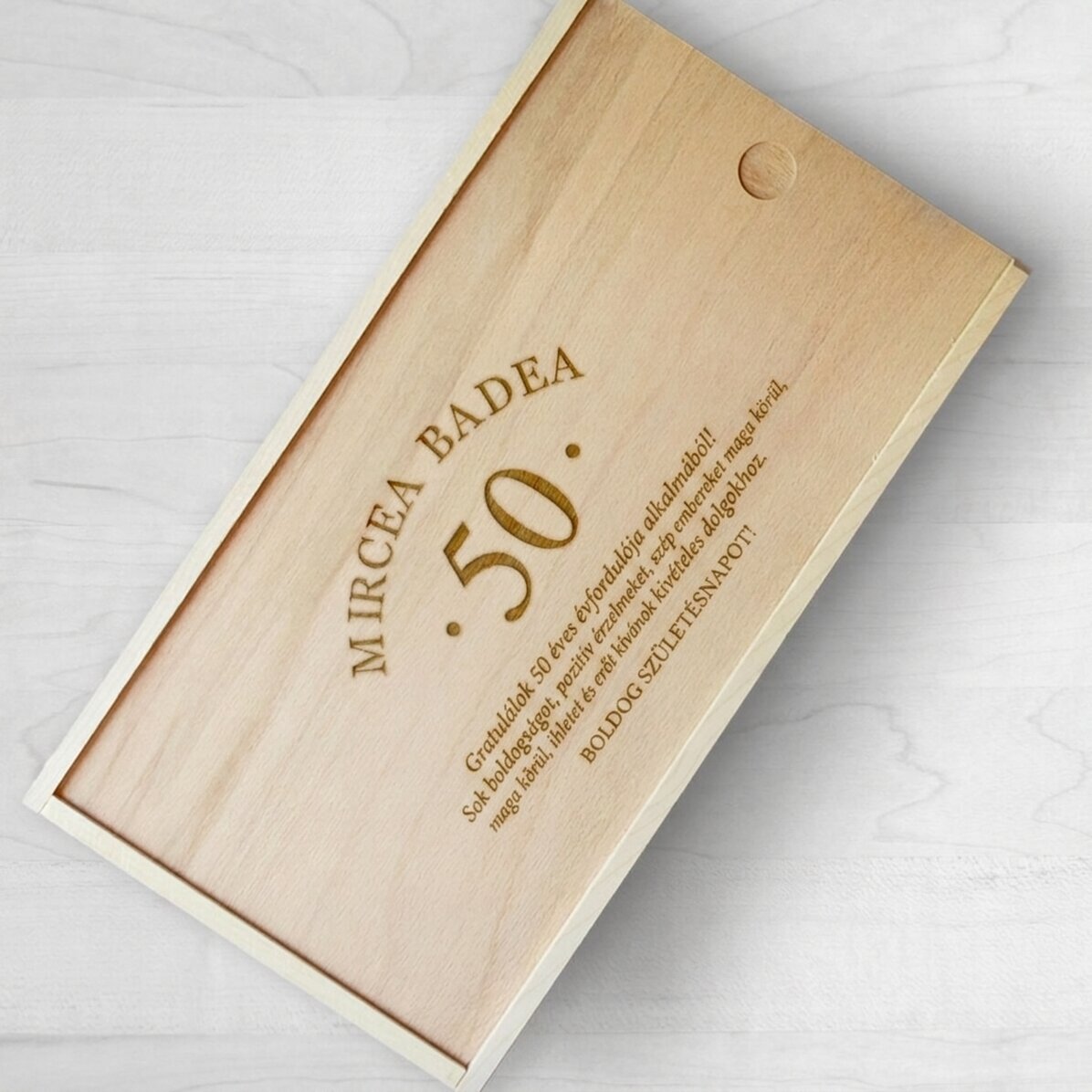 Személyre szabott fa ajándékdoboz - Évforduló