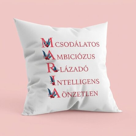 Személyre szabott párna szöveggel - Maria