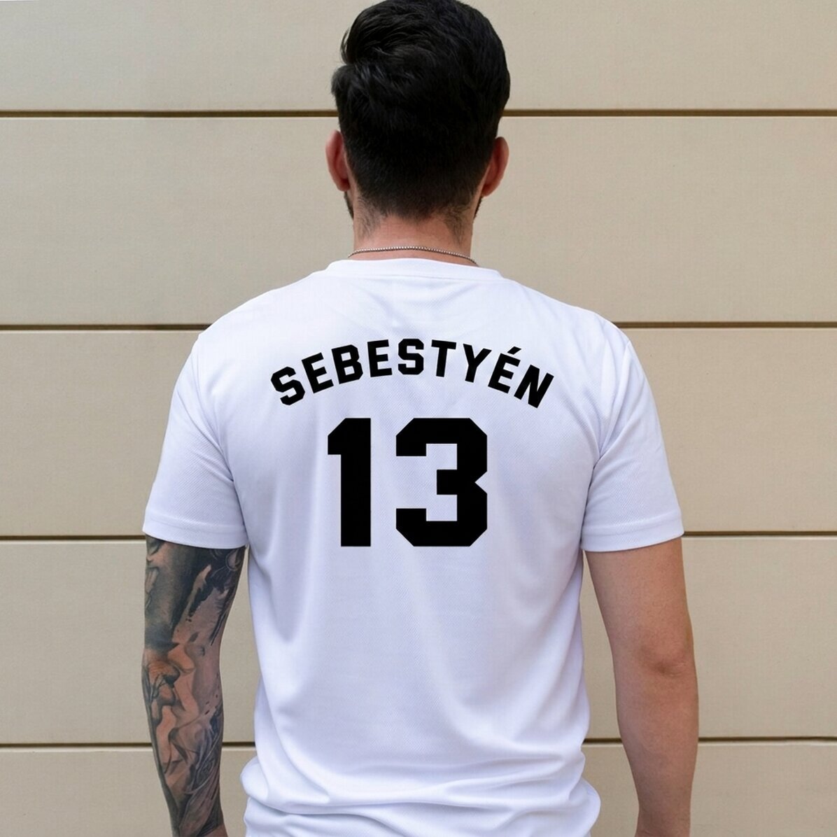 Személyre szabott sportmező, névvel és számmal a hátán - Futballrajongó