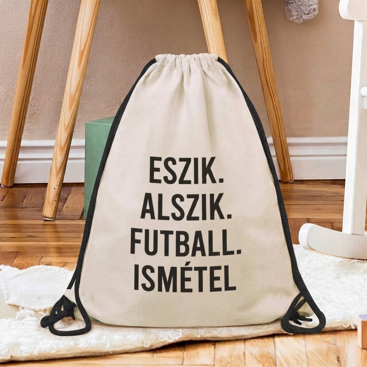 Személyre szabott hátizsák szöveggel