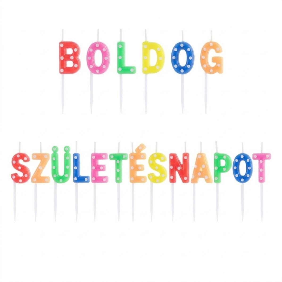 Tortagyertyák - Boldog születésnapot szett
