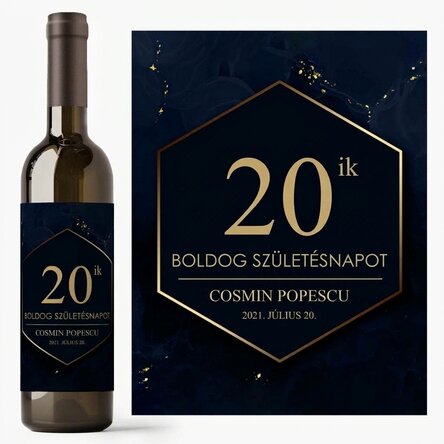 Személyre szabott bor szöveggel - Egészségedre a születésnapodon!
