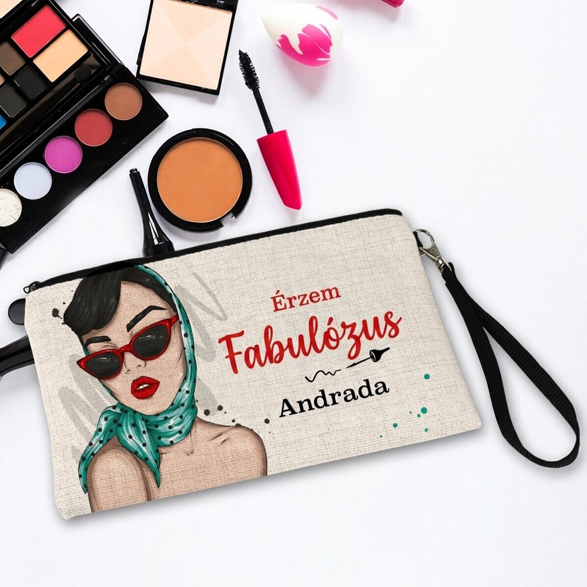 Személyre szabott sminkkészlet „I feel Fabulicious” felirattal