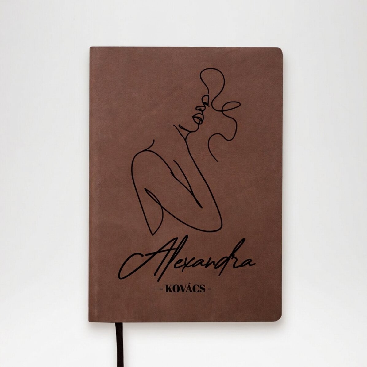 Személyre szabott bőr napló névvel - Signature
