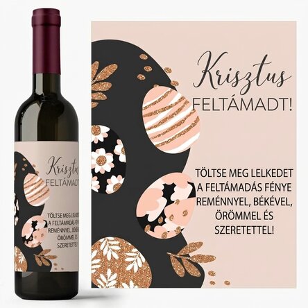 Személyre szabott bor szöveggel - Húsvéti tojások