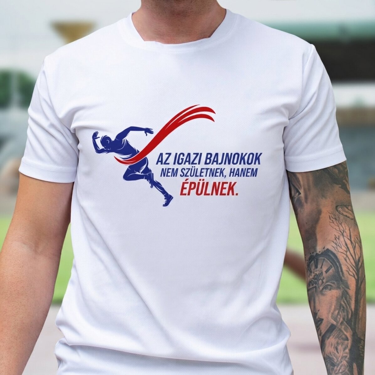 Személyre szabott sport póló szöveggel - Bajnokok