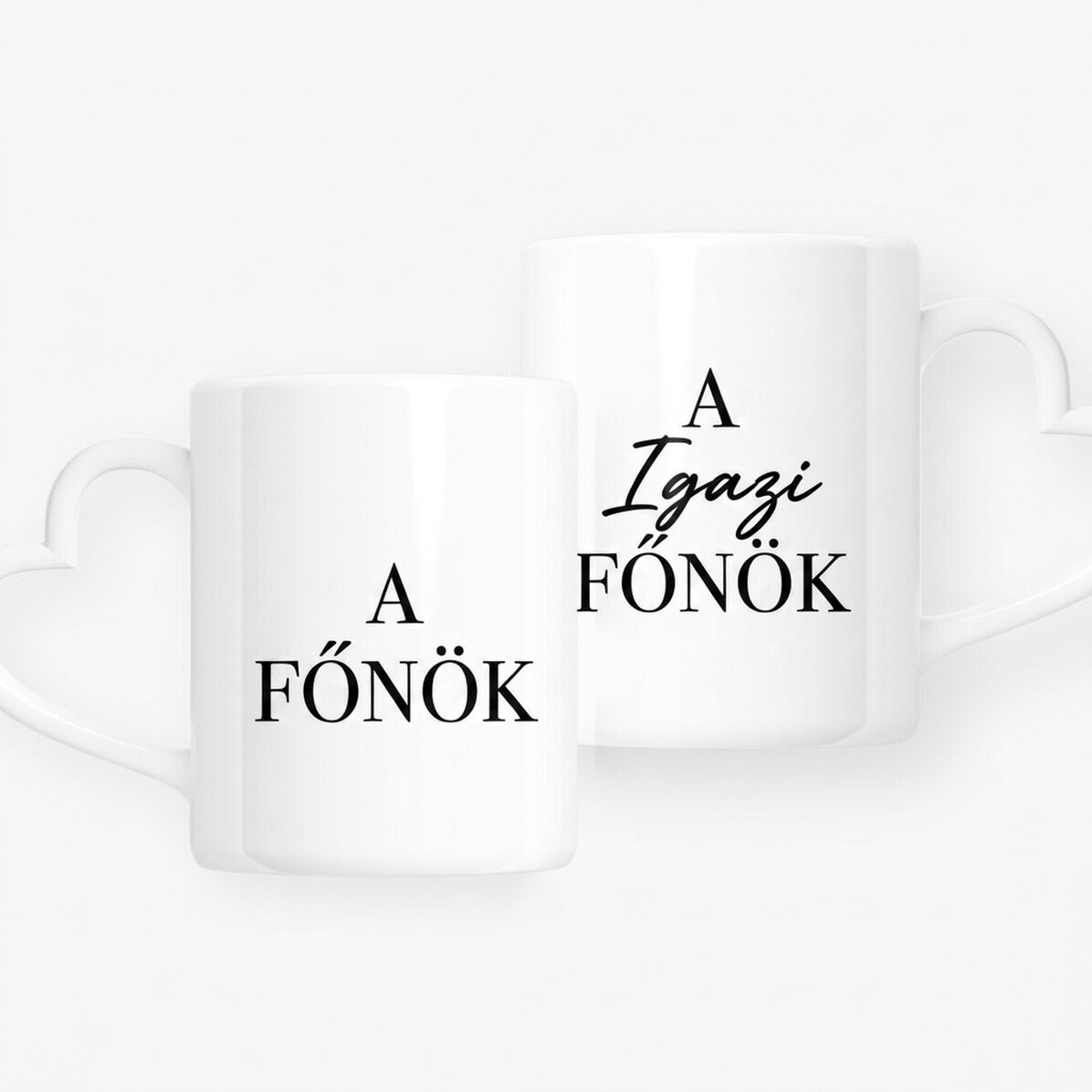 Személyre szabott bögrék pároknak szöveggel - A főnök és az igazi főnök