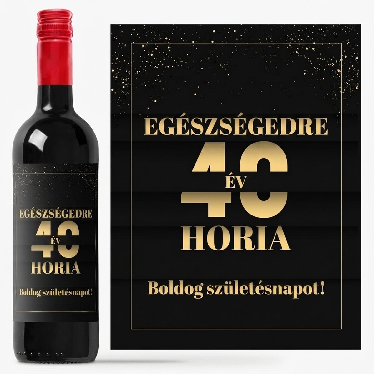Személyre szabott bor születésnapi felirattal – Egészségedre!