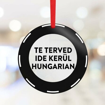 Egyedi, kerek dísz a saját grafikájával