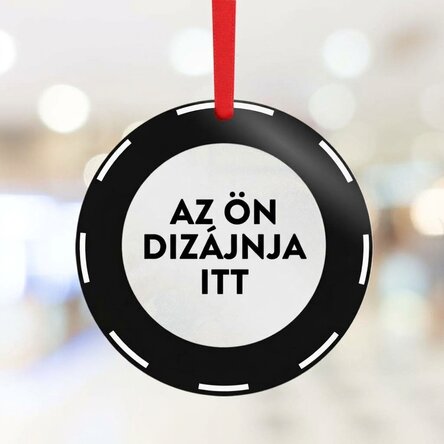 Egyedi, kerek dísz a saját grafikájával