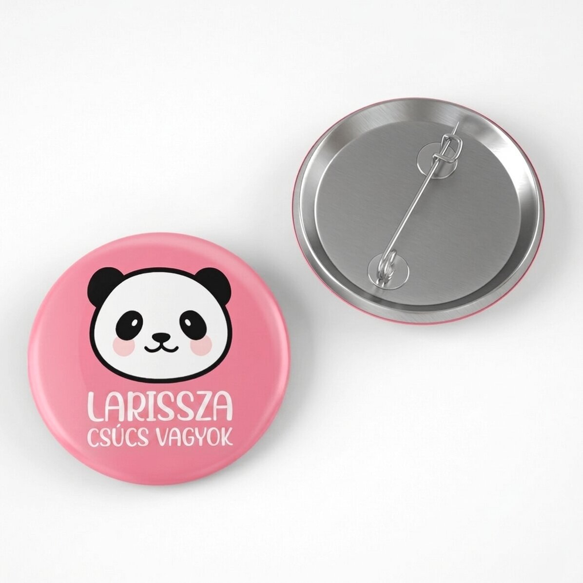 Személyre szabott kitűző szöveggel - Panda