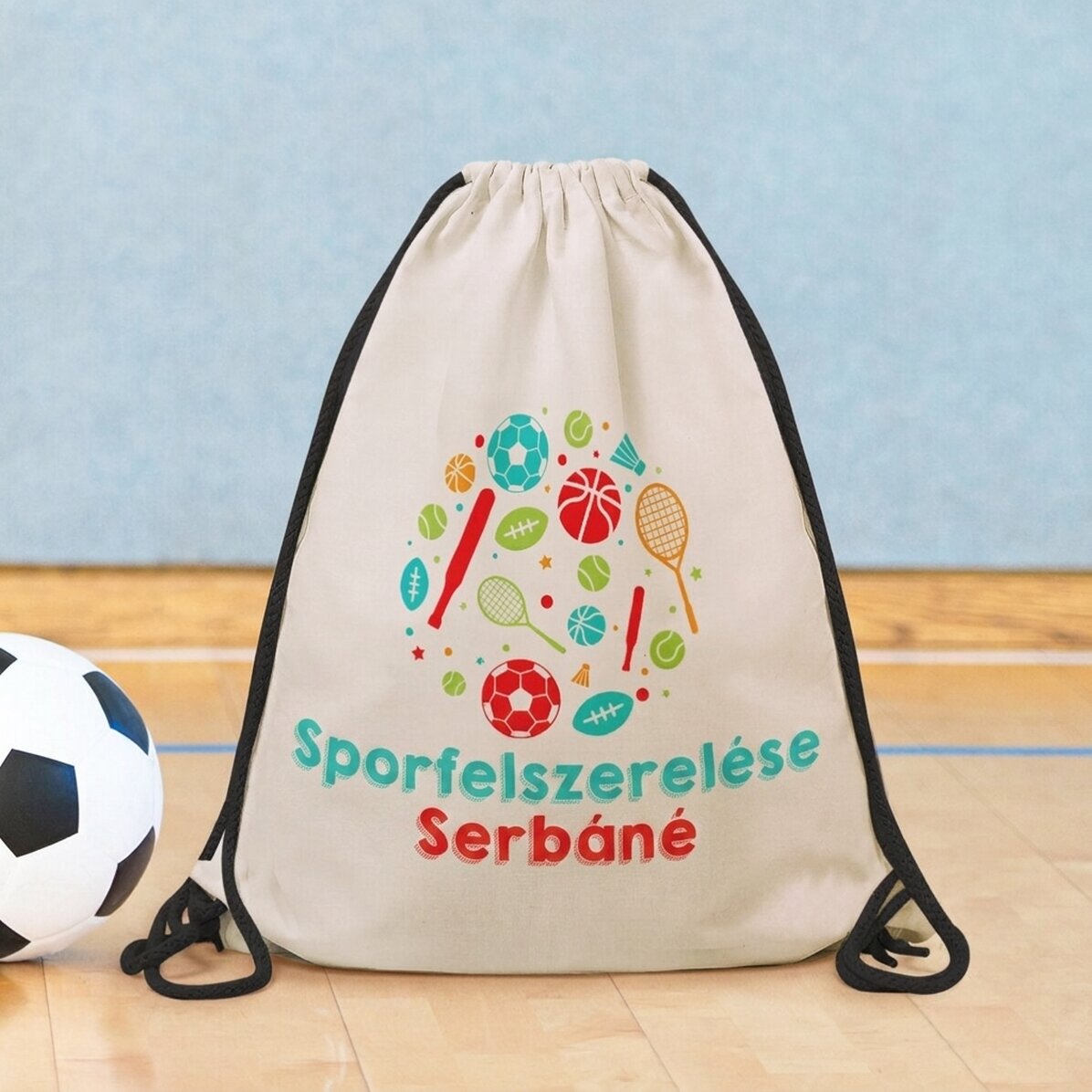 Személyre szabott hátizsák szöveggel - Sporteszközök