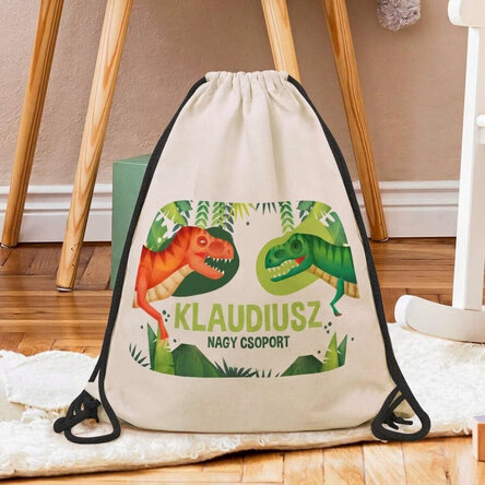 Személyre szabott hátizsák szöveggel - T-Rex dinoszaurusz