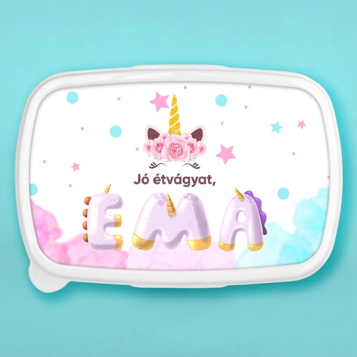 Ebéddoboz, névvel személyre szabva - Különleges egyszarvú