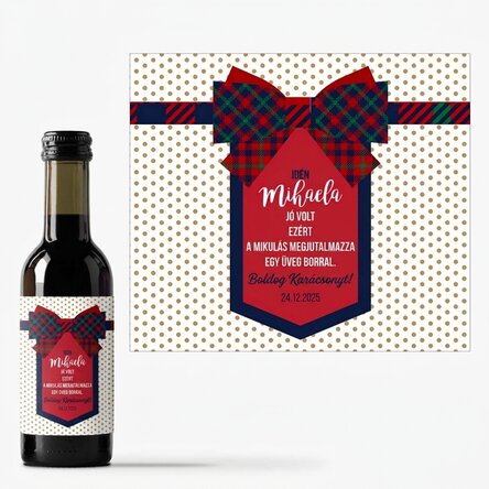 Mini borosüveg, személyre szabott felirattal - Fundita