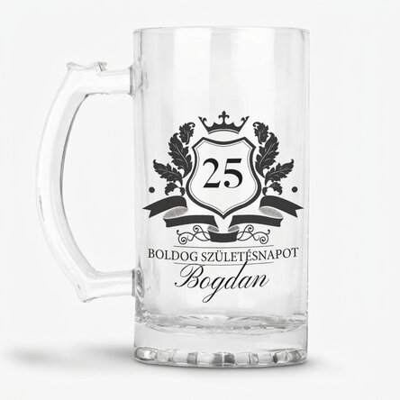 Személyre szabott söröskorsó szöveggel - Royalty