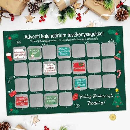Személyre szabott adventi poszter üzenetekkel - Tevékenységek