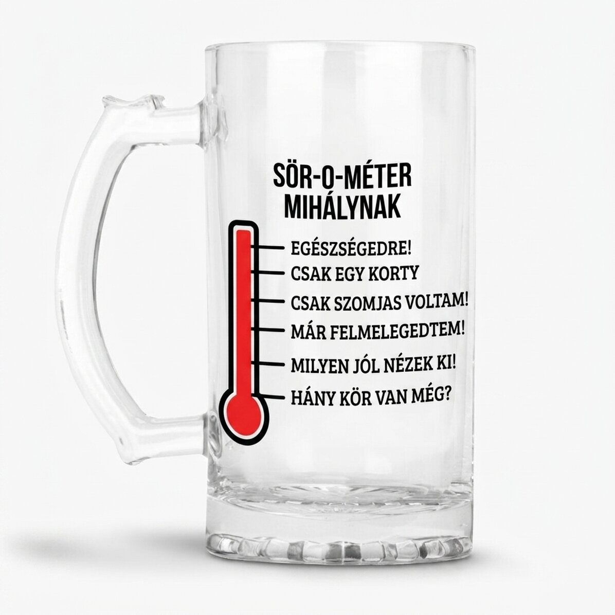 Személyre szabott söröskorsó szöveggel - Beer-o-meter