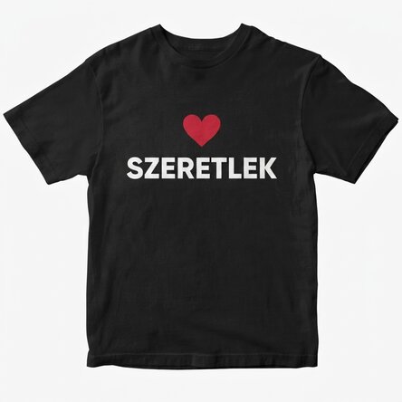 Egyedi pamut póló szöveggel - I love...