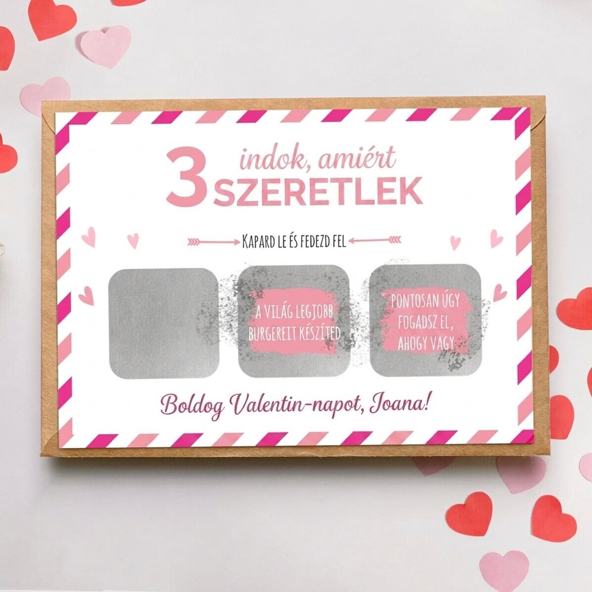 Személyre szabott kaparós sorsjegy üzenettel – 3 ok, amiért szeretlek