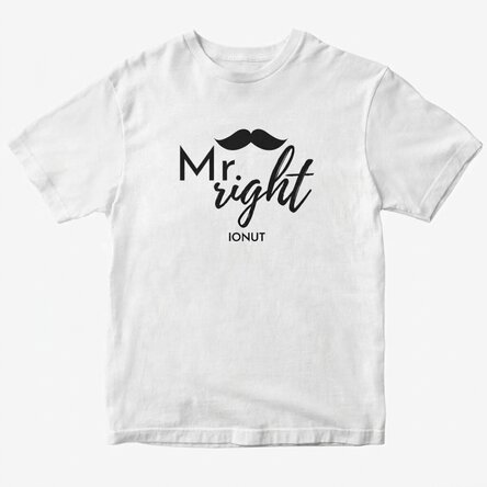 Egyedi pamut póló szöveggel - Mr. Right