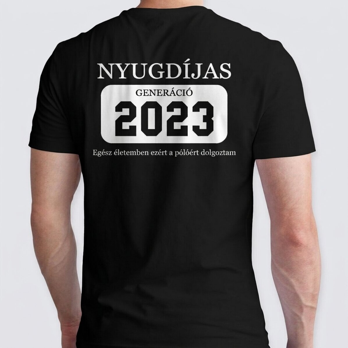 Egyedi pamut póló szöveggel - Nyugdíjazás