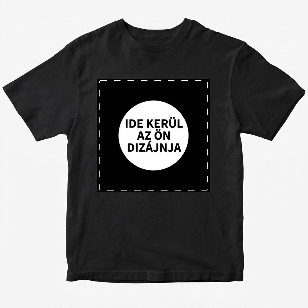 Egyedi pamut póló a négyzet alakú grafikával