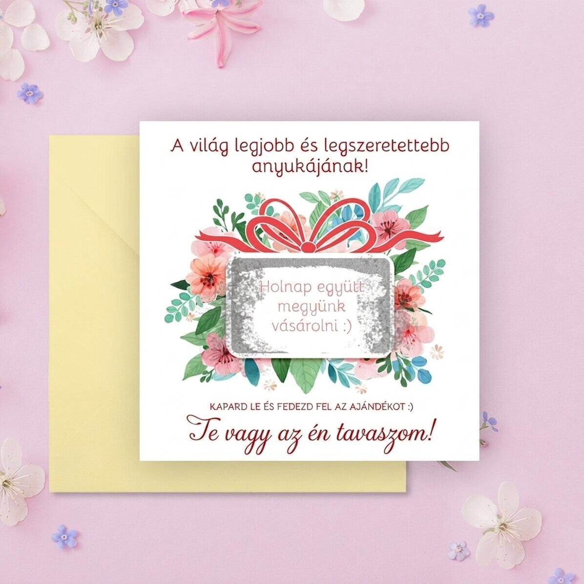 Személyre szabott kaparós sorsjegy üzenettel - Ajándék