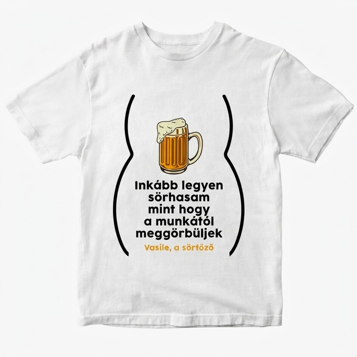 Egyedi pamut póló szöveggel - Sörhas