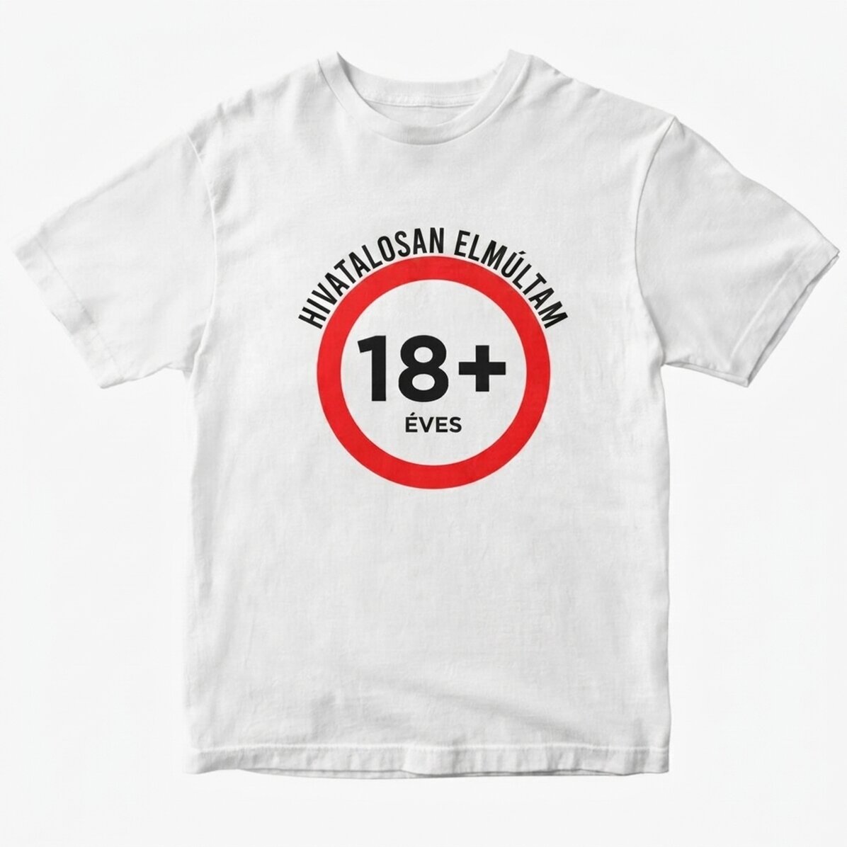 Egyedi pamut póló szöveggel - 18 éves