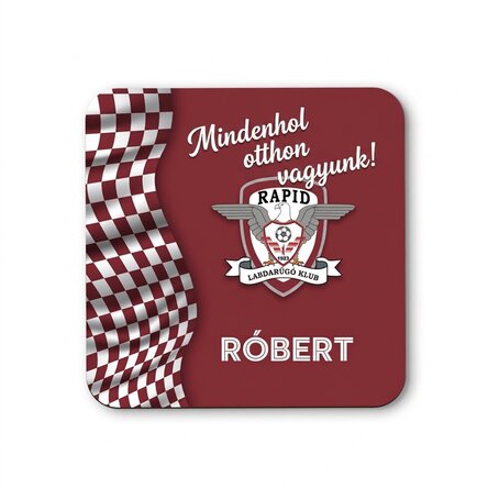 FC Rapid pohártartó, személyre szabott szöveggel – Mindenhol otthon