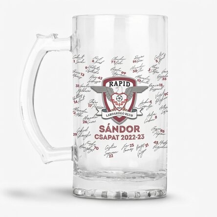 FC Rapid söröskorsó, személyre szabott szöveggel - Team 2022-23