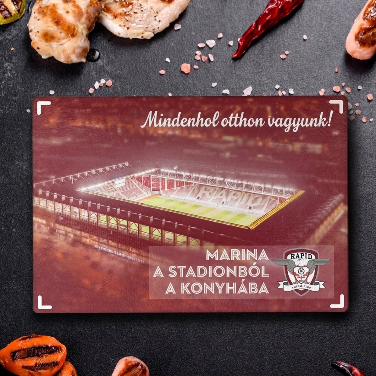 FC Rapid üveg aprító, szöveggel személyre szabva – Rapid-Giulesti Stadion