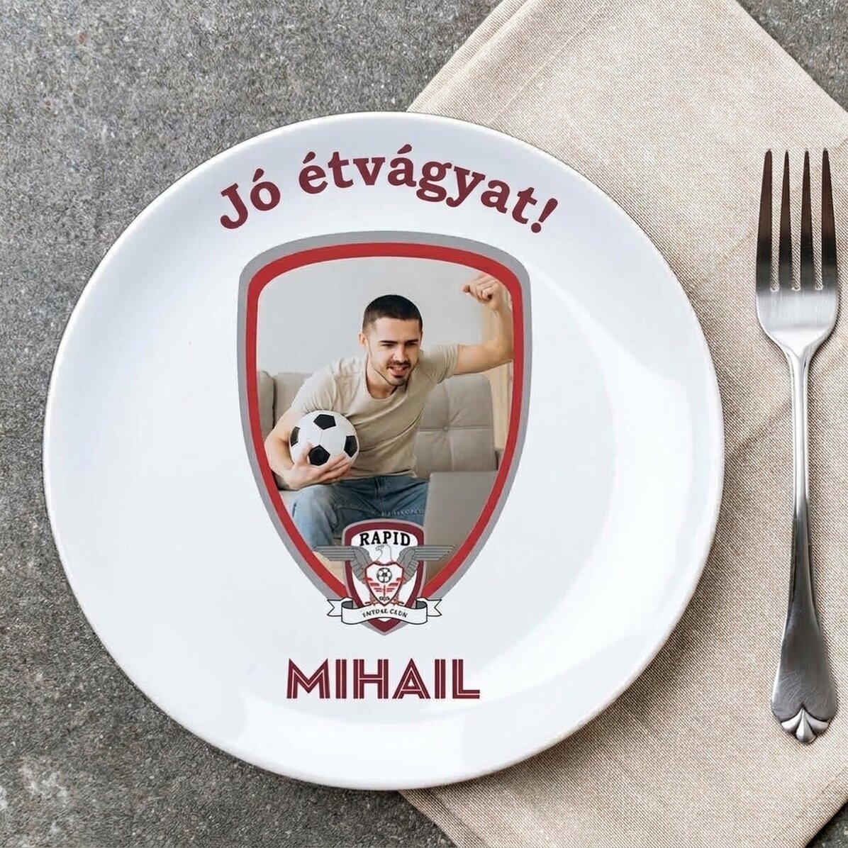 FC Rapid tábla, személyre szabott fotóval és névvel