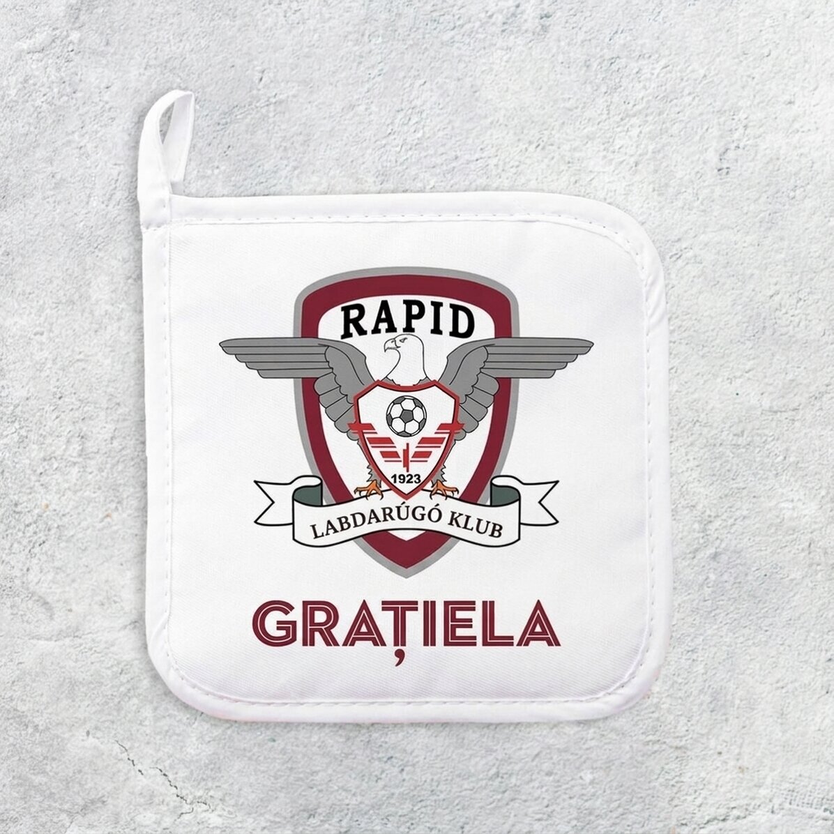 Személyre szabott FC Rapid forró edényfogó névvel