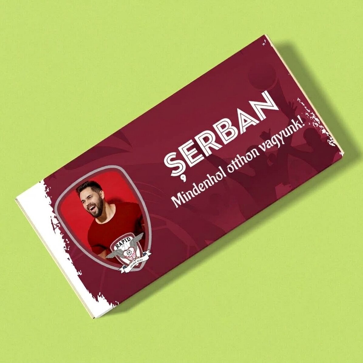 FC Rapid csokoládé, személyre szabott fotóval és szöveggel