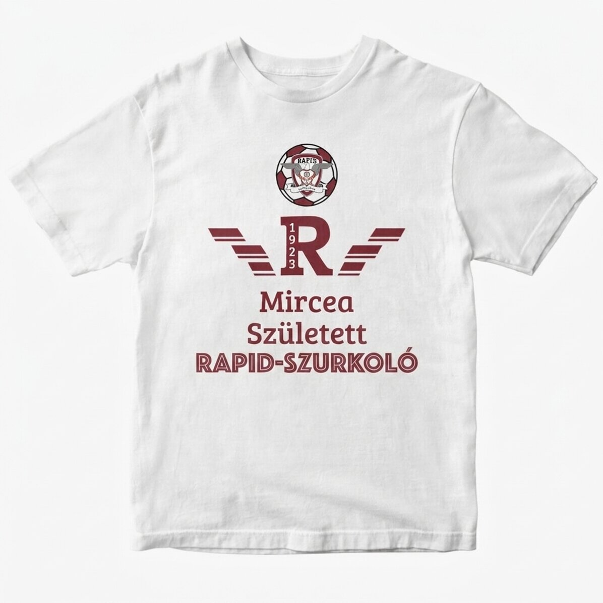 FC Rapid 1923 egyedi pamut póló szöveggel – Born Rapidist