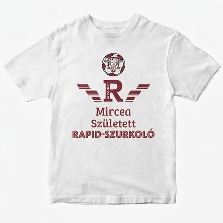 FC Rapid 1923 egyedi pamut póló szöveggel – Born Rapidist