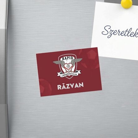 Magnet FC Rapid 10x7 cm, névvel személyre szabva