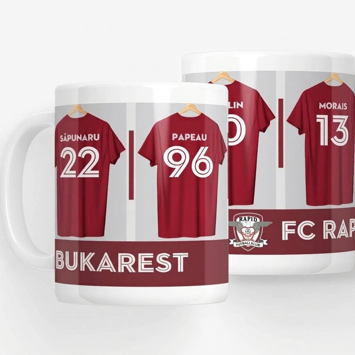 FC Rapid 1923 névvel és számmal személyre szabott bögre - Játékosok mezei