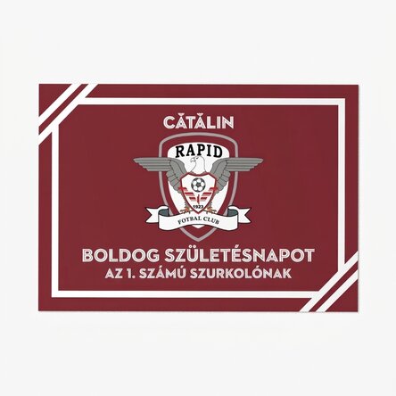 Személyre szabott FC Rapid kártya szöveggel