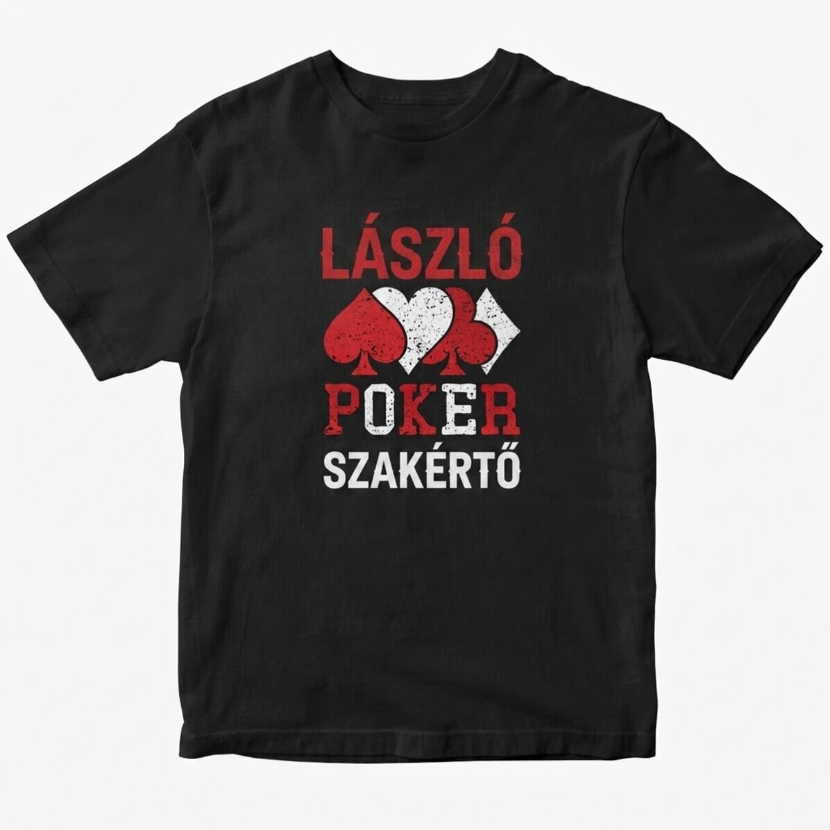 Egyedi pamut póló szöveggel - Póker szakértő