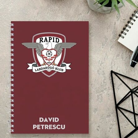 Személyre szabott FC Rapid jegyzetfüzet névvel