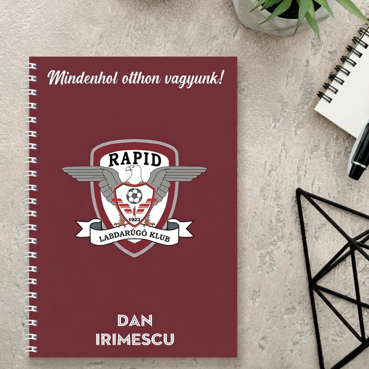 FC Rapid jegyzetfüzet névvel és üzenettel személyre szabva